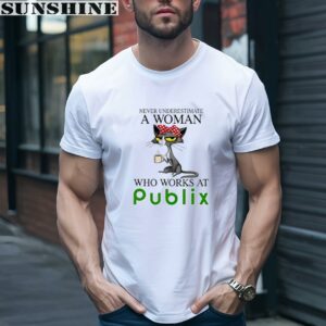 Cat Never Underestimate A Woman Who Works At Publix Shirt 1 men shirt