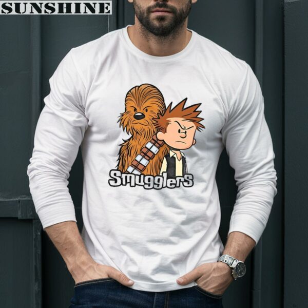 Chewbacca And Han Solo Style Of Calvin And Hobbes Smugglers Shirt 5 Long Sleeve shirt