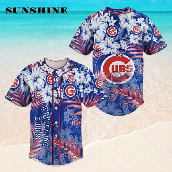 Chicago Cubs Flower Classic MLB Baseball Jersey Shirt Hawaaian Shirt Hawaaian Shirt