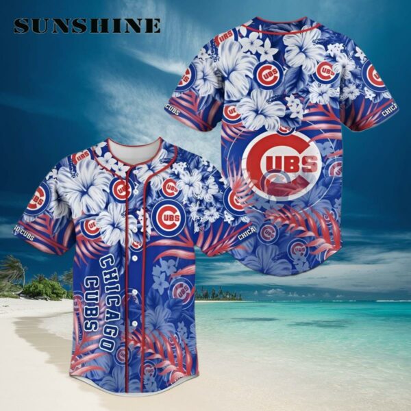 Chicago Cubs Flower Classic MLB Baseball Jersey Shirt Hawaiian Hawaiian