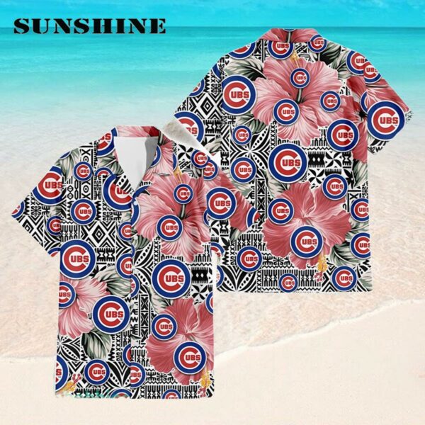 Chicago Cubs Hibiscus Pattern 3D Hawaiian Shirt Hawaaian Shirt Hawaaian Shirt