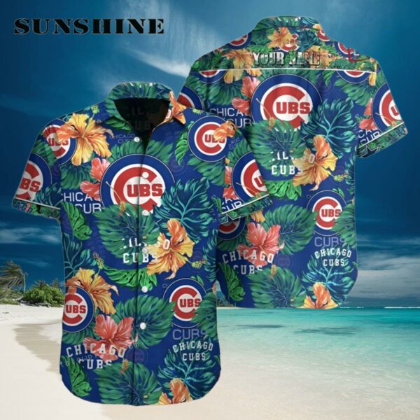 Chicago Cubs MLB Custom Name Cheap Button Up Hawaiian Shirt Hawaiian Hawaiian