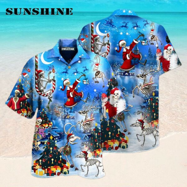 Christmas Holiday Skull Version Hawaiian Shirt All Over Print Hawaaian Shirt Hawaaian Shirt