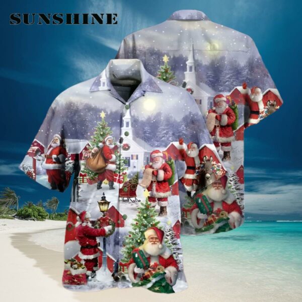 Christmas Merry Xmas Santa Claus Is Coming Hawaiian Shirt Hawaiian Hawaiian