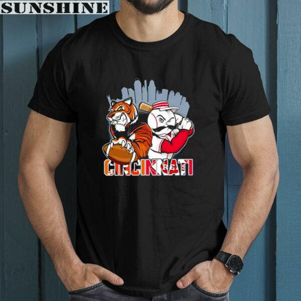Cincinnati Reds Mr Redlegs Cincinnati Bengals Who Dey Mascot Shirt 1 men shirt