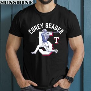 Corey Seager Texas Rangers Player Swing Shirt 1 men shirt