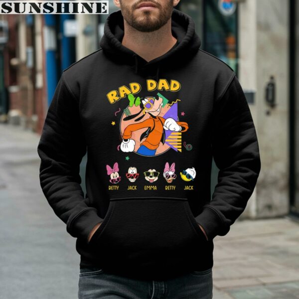 Custom Cartoon Rad Dad With Kids Name Shirt Father's Day Gifts 4 hoodie