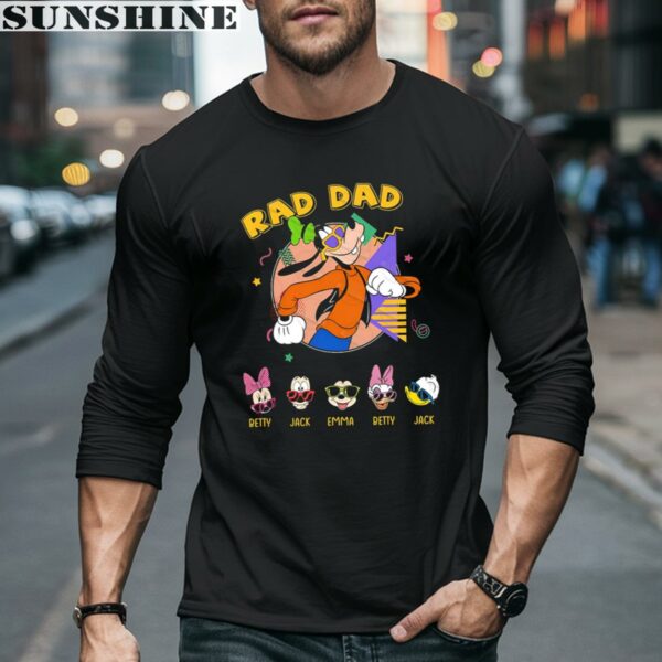 Custom Cartoon Rad Dad With Kids Name Shirt Father's Day Gifts 5 long sleeve shirt