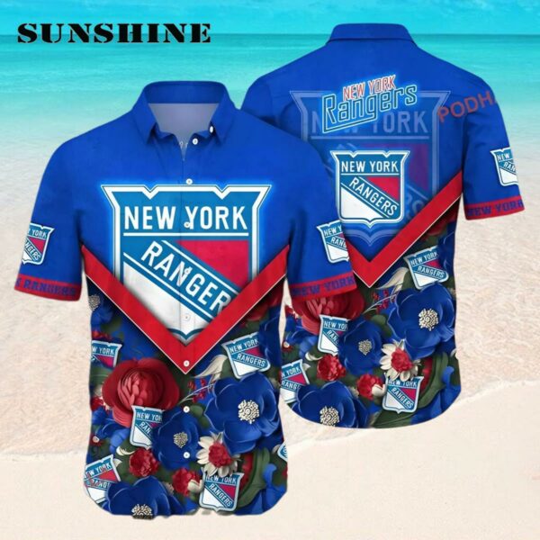 Custom Parasol Design NHL New York Rangers Hawaiian Shirt Hawaaian Shirt Hawaaian Shirt