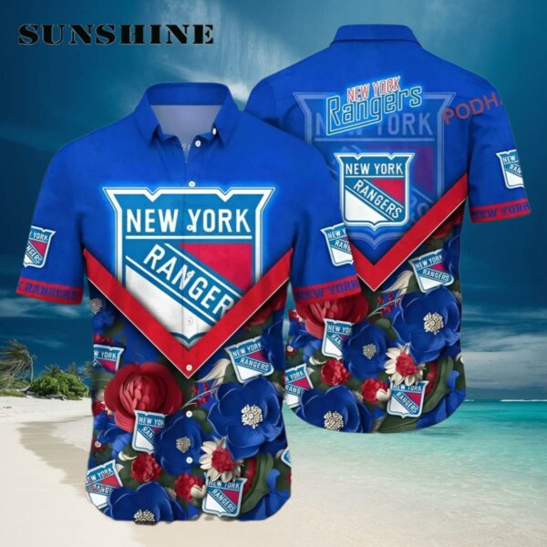 Custom Parasol Design NHL New York Rangers Hawaiian Shirt Hawaiian Hawaiian
