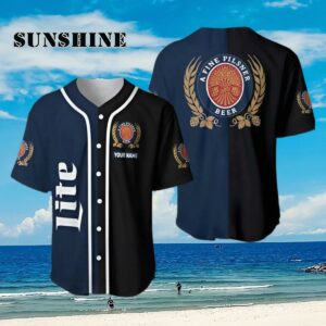 Custom Personalized Name Miller Lite Baseball Jersey Aloha Shirt Aloha Shirt