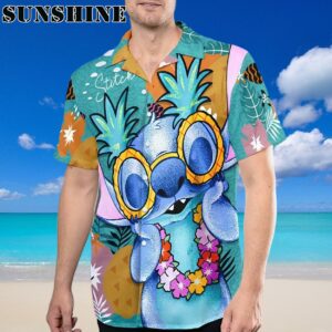 Cute Floral Monster Stitch Hawaii Beach Shirt Printed Aloha