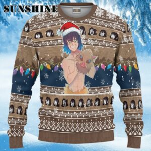 Demon Slayer Custom Inosuke Hashibira Anime Fans Ugly Christmas Sweater Sweater Ugly