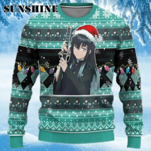 Demon Slayer Muichiro Tokito Anime Xmas Ugly Christmas Sweater Sweater Ugly