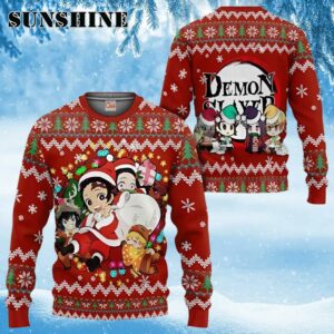 Demon Slayer Ugly Christmas Sweater Kimetsu No Yaiba Xmas Gift Sweater Ugly