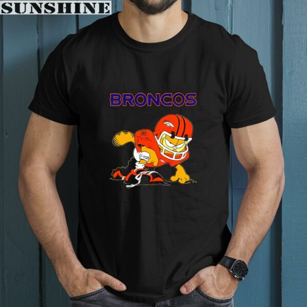Denver Broncos Garfield Grumpy Football Player Shirt 1 men shirt