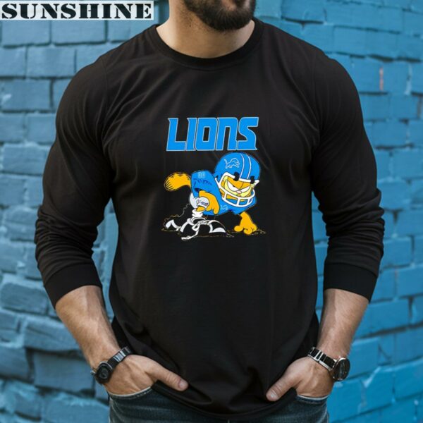 Detroit Lions Garfield Grumpy Football Player Shirt 5 long sleeve