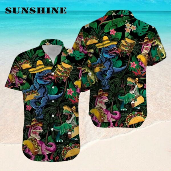 Dinosaur Love Tacos Mens Disney Hawaiian Shirt Hawaaian Shirt Hawaaian Shirt