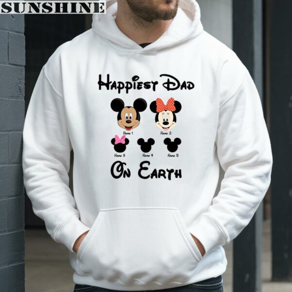 Disney Dad Shirt Personalized Name Happiest Dad On Earth 3 hoodie