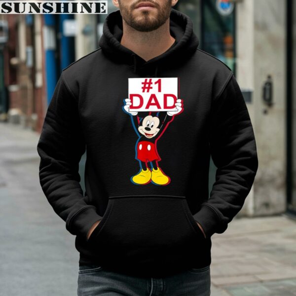 Disney Fathers Day Mickey Mouse 1 Dad Chest Shirt 4 hoodie