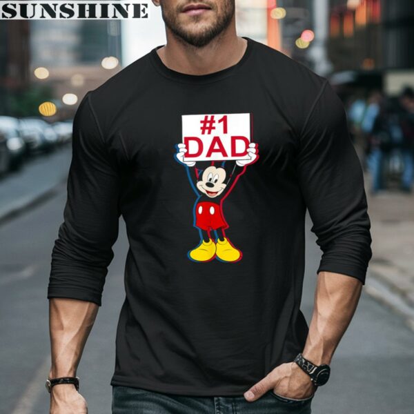 Disney Fathers Day Mickey Mouse 1 Dad Chest Shirt 5 long sleeve shirt