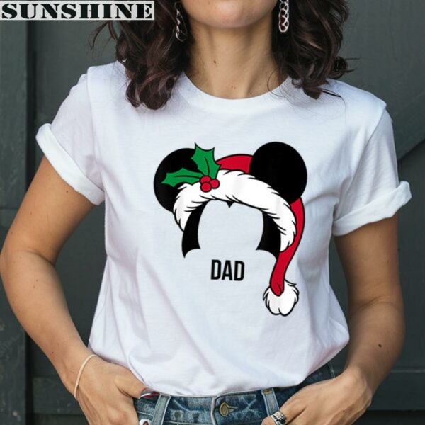 Disney Mickey Mouse Ears Santa Hat DAD Holiday Shirt 2 women shirt