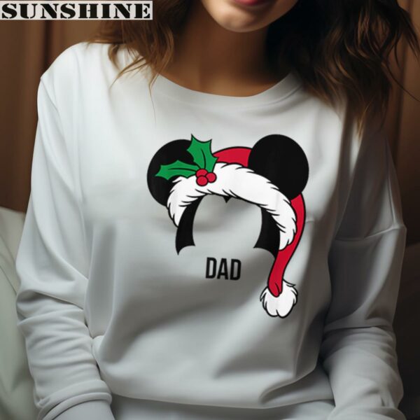 Disney Mickey Mouse Ears Santa Hat DAD Holiday Shirt 4 sweatshirt