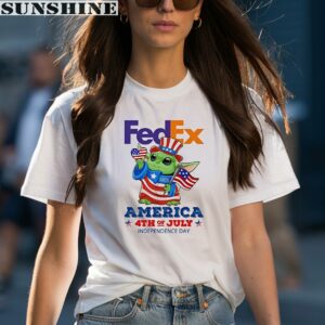 FedEx Baby Yoda America 4th Of July Independence Day shirt 1 women shirt