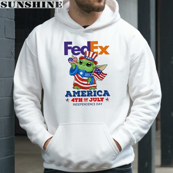 FedEx Baby Yoda America 4th Of July Independence Day shirt 4 hoodie