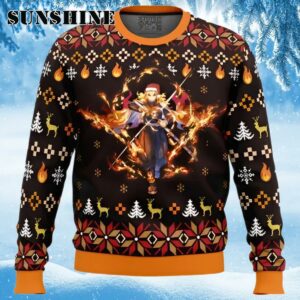 Fire Rengoku Demon Slayer Christmas Sweater Sweater Ugly