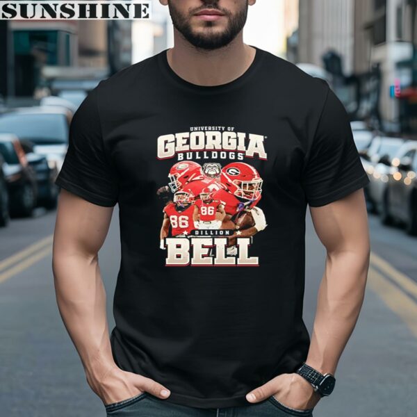 Georgia Bulldogs NCAA Football Dillon Bell Player Collage Poster shirt 2 men shirt