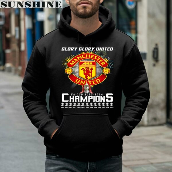 Glory Glory United Manchester United FA Cup 2023 2024 Champions T Shirt 4 hoodie