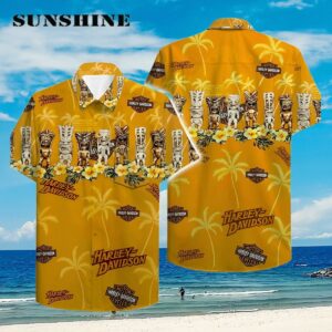 Harley Davidson Hawaiian Shirt Tropical Pattern Aloha Shirt Aloha Shirt