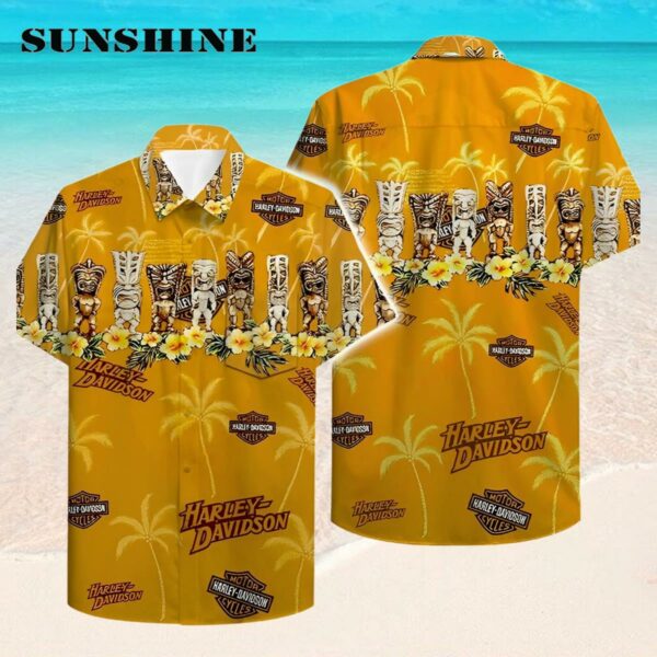 Harley Davidson Hawaiian Shirt Tropical Pattern Hawaaian Shirt Hawaaian Shirt
