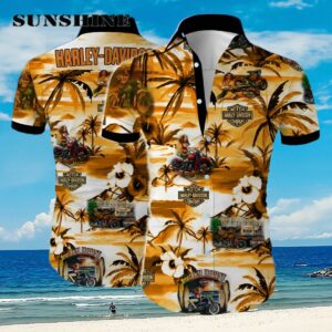 Harley Davidson Summer Short Sleeve Hawaiian Beach Shirt Aloha Shirt Aloha Shirt