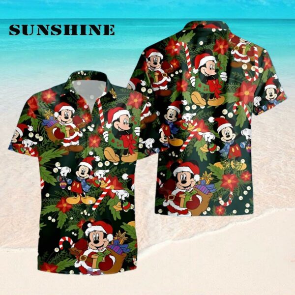 Hawaiian Disney Christmas Tropical Festive Mickey Holiday Shirt Hawaaian Shirt Hawaaian Shirt