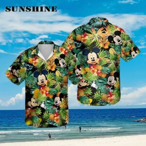 Iconic Mickey Pineapple Fruit Tropical Mens Disney Hawaiian Shirt Aloha Shirt Aloha Shirt
