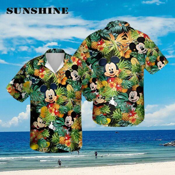 Iconic Mickey Pineapple Fruit Tropical Mens Disney Hawaiian Shirt Aloha Shirt Aloha Shirt