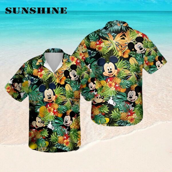 Iconic Mickey Pineapple Fruit Tropical Mens Disney Hawaiian Shirt Hawaaian Shirt Hawaaian Shirt