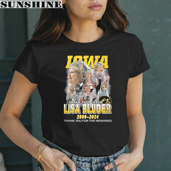 Iowa Thank You Coach Lisa Bluder 2000 2024 Thank You For The Memories Shirt 2 women shirt