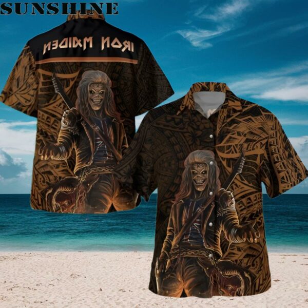 Iron Maiden Dark Tribal Hawaiian Shirt Aloha Shirt Aloha Shirt