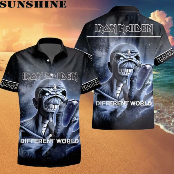 Iron Maiden Different World Hawaiian Shirt Hawaaian Shirt Hawaaian Shirt