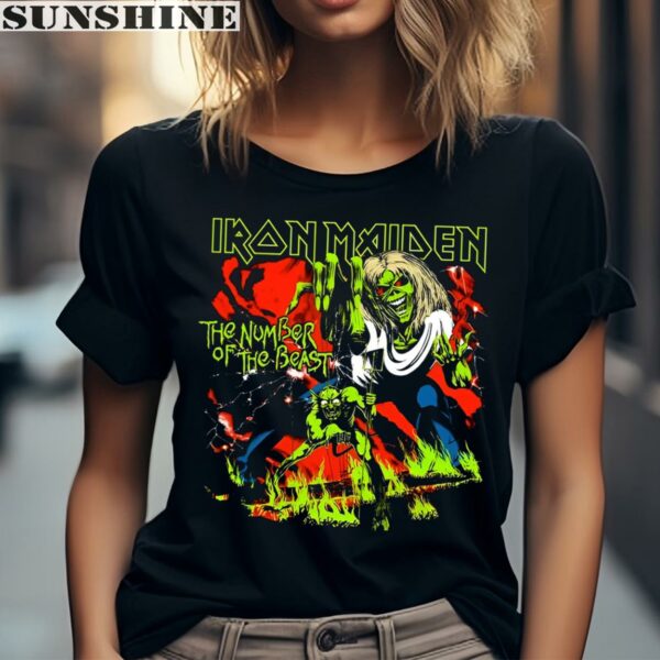 Iron Maiden Number Of The Beast Special Edition Glow In The Dark Shirt 2 women shirt