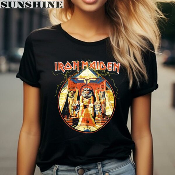 Iron Maiden Powerslave Lightning Shirt 2 women shirt
