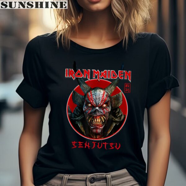 Iron Maiden Senjutsu Shirt Eddie Face Circle Shirt 2 women shirt