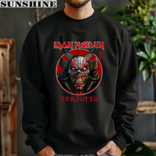 Iron Maiden Senjutsu Shirt Eddie Face Circle Shirt 3 sweatshirt