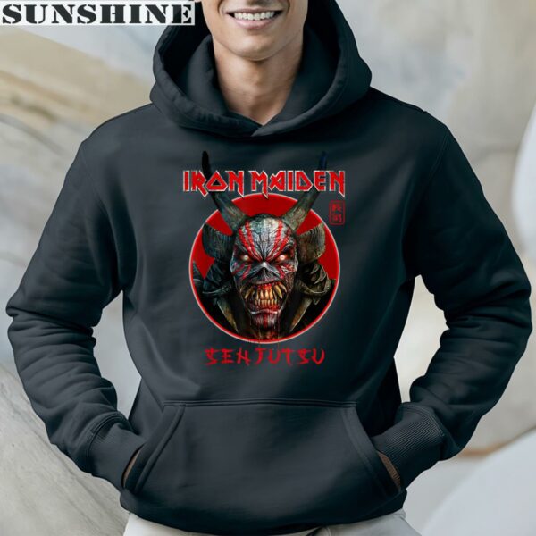 Iron Maiden Senjutsu Shirt Eddie Face Circle Shirt 4 hoodie