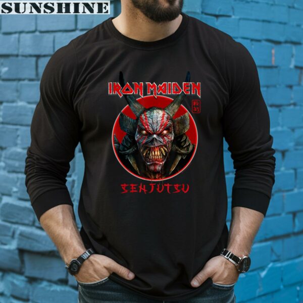 Iron Maiden Senjutsu Shirt Eddie Face Circle Shirt 5 long sleeve shirt