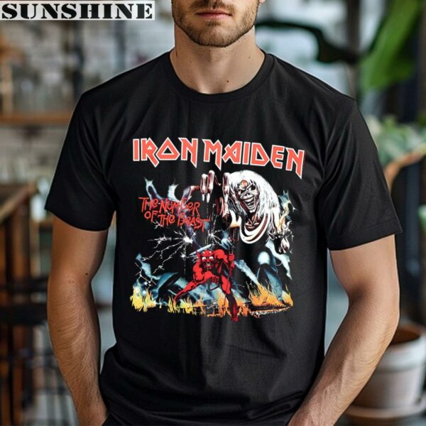 Iron Maiden The Number Of The Beast Lyrics Shirt 1 men shirt