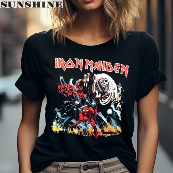 Iron Maiden The Number Of The Beast Lyrics Shirt 2 women shirt